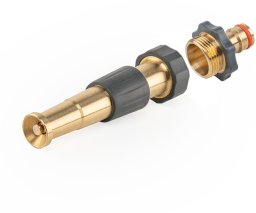 Bradas DYSZA REGULOWANA MOSIĘŻNA GW 3/4" Z PRZYŁĄCZEM NA KRAN GZ 3/4" 12,5cm BRASS SOFT