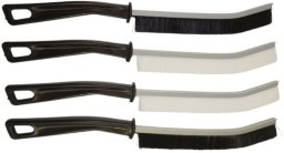 Szczotka do czyszczenia fug szczelin mycia kuchni wąska szczelinowa dluga 4 x 230mm (2X biała + 2x czarna) nylon