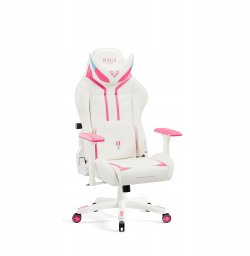 Fotel Gamingowy Diablo X-RAY 2.0 Small Size, biało-różowy