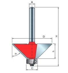 Frez 40-90408P 25X8X40,3X8,0 45˚
