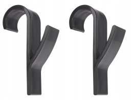 Kpl. czarnych wieszaków łazienkowych na grzejnik 2szt. (500)