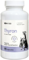 LAB-V Thyron  Wsparcie prawidłowej pracy tarczycy dla psów i kotów 90 kapsułek