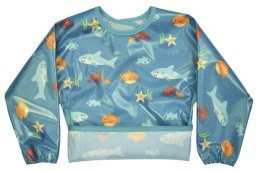 BIBETTA sleeved bib Turquoise Sea Creatures, BZS-51-004