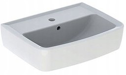 Koło Rekord umywalka kompaktowa, kształt geometryczny, B45cm, H16cm, T34cm, z otworem na baterię, z przelewem