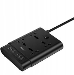 yesido MC08 Przedłużacz 10w1 (EU) 2650W 6xUSB-A, BLACK / CZARNY
