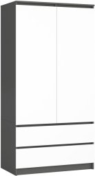 SZAFA S90 2D 2SZ CLP GRAFIT PK SZARY / BIAŁA