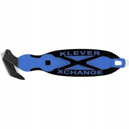 Nóż bezpieczny Klever XChange With Scraper niebies