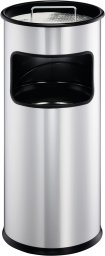 Durable 333023 kosz na śmieci 17 l Okrągły Metal Srebrny