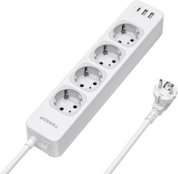 Listwa zasilająca Tessan TS-307-C (biała)