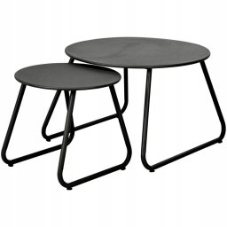 Home Styling Collection Zestaw stolików kawowych metalowych, Ø 40 cm, Ø 60 cm
