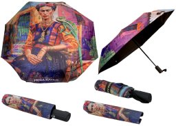 Parasol automat, składany - F. Kahlo (dekoracja na wierzchu) (CARMANI)