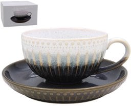 Filiżanka ze spodkiem - Reactive Glaze