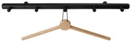 Home>it® smart knagerække med 5 knage 60×7×2,5 cm egetræ sort