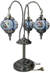 Lampa stołowa - trzy klosze, wielokolorowy