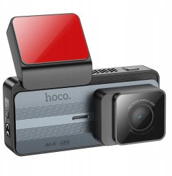 HOCO kamera samochodowa z wyświetlaczem 3,69" 2K GPS DV11 srebro szara