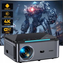 XIWBSY T07 Projektor Android TV 20000 kino domowe 4K 5G WiFi Bluetooth