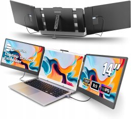 Domyfan S2 Przenośny monitor do laptopa 14"Potrójny komputera Mac 13,3"-17"