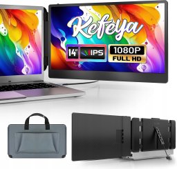 KEFEYA S1 Przenośny monitor 14" ekran laptopa rozszerzenie monitorów 1080p