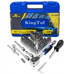 Zestaw narzędzi 1/4" bity nasadki 53el.
