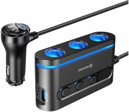 Swissten Car charger 2x USB-C PD / 1x USB-A QA 3.0 / 3x CL