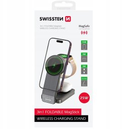 Swissten MagSafe Wireless Charger 3in1 25W