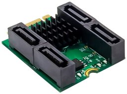 InLine® Schnittstellenkarte M.2 Key B+M zu 4x SATA Stecker, RAID, HyperDuo