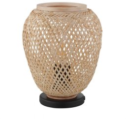 Table lamp EGLO Dembleby, 1 x E27, 40W, black/wood color, h25 x o20 cm