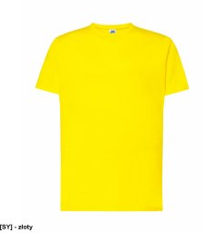 T-shirt JHK TSRA 150 - męski z krótkim rękawem wzmocniony lycrą ściągacz, 100% bawełna, 155-160g - złoty 5XL
