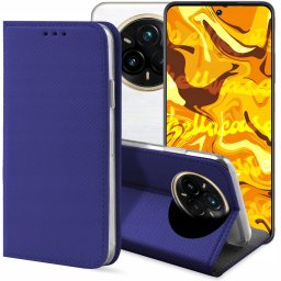 Hello Case ETUI Z KLAPKĄ DO REALME 14 PRO PLUS GRANATOWE ZAMYKANE MAGNETYCZNE KABURA