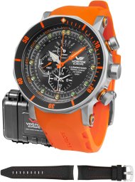 Zegarek męski Vostok Europe YM86-620A506S pomarańczowy