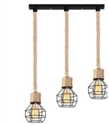 Lampa oprawa sznur jutowy konopny  3RL06