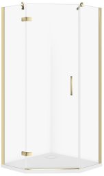 Cersanit SET C543 KABINA PIĘCIOKĄTNA CITY LEWA ZŁOTA 90X90X195+TAKO SLIM WIR