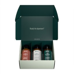 SORD_SET Travel Set Deep Cleansing Shower Gel żel pod prysznic 50ml + Strengthening Shampoo szampon do włosów 50ml + Foaming Face Wash pianka do mycia twarzy 50ml + Everyday Face Cream krem nawilżający do twarzy 4x3ml
