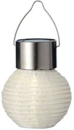 Latarnia solarna LED ogrodowa 9,5cm nylonowa biała