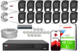 Zestaw do monitoringu IP KEEYO 16x LV-V-IP8M25TF-B-II 8Mpx IR 25m