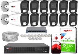 Zestaw do monitoringu IP KEEYO 12x LV-V-IP8M25TF-B-II 8Mpx IR 25m