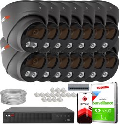 Zestaw do monitoringu IP KEEYO 14x LV-V-IP8M25DF-G-II 8Mpx IR 25m