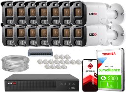 Zestaw do monitoringu IP KEEYO 14x LV-V-IP5M25TF-ADC 5Mpx, aktywne odstraszanie, podwójne oświetlenie