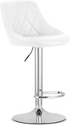 Signal Krzesło barowe Leobert Kast, biała/srebrna