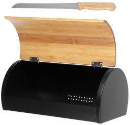 CHLEBAK STALOWY Z DREWNIANA POKRYWĄ BRUNBESTE BB-2680