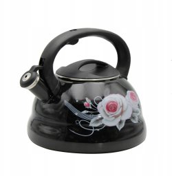 CZAJNIK EMALIOWANY 3.0L BRUNBESTE BLACK ROSE BB-4552