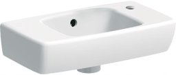 500.318.01.5 / GEBERIT / SELNOVA COMPACT / UMYWALKA KOMPAKTOWA, B45CM, H14.5CM, T25CM, KRÓTKA, Z POWIERZCHNIĄ ODKŁADCZĄ PO LEWEJ STRONIE, Z PRZELEWEM, Z OTWOREM NA BATERIĘ PO PRAWEJ STRONIE /