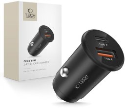 TECH-PROTECT CC02 2-PORT CAR CHARGER PD35W/QC3.0 BLACK