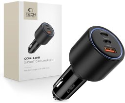 TECH-PROTECT CC04 3-PORT CAR CHARGER PD130W BLACK