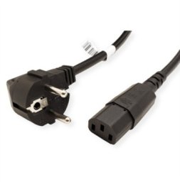Kabel sieciowy BACHMANN, gniazdo proste IEC, czarny, 2 m