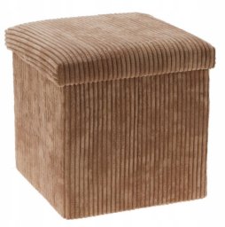 Pufa ze schowkiem sztruksowa TOBO, 38 x 38 x 38 cm