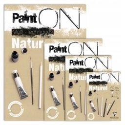 Paint-On Blok A2 250gram 30 arkbrunt/naturel papir, multi teknik, toplimet