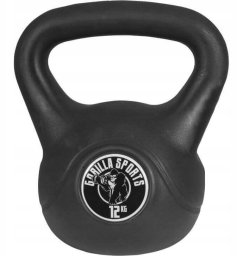 Kettlebelle 12 kg winyl Gorilla Sports czarny