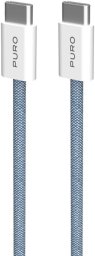 Kabel USB Puro USB-C - USB-C 1.5 m Niebieski (8018417490651)