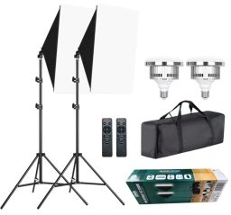 DNA SOFTBOX 1 SET 2X60W prostokątny odbłyśnik 50x70